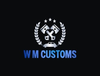 W M Customs logo design by Meyda