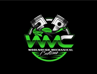 W M Customs logo design by fantastic4