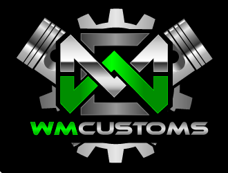 W M Customs logo design by THOR_