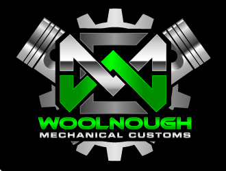 W M Customs logo design by THOR_