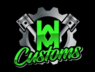 W M Customs logo design by jaize