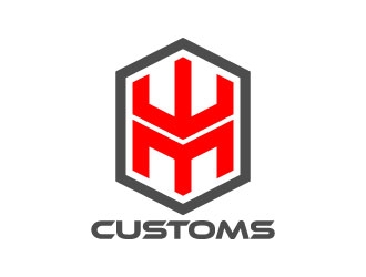 W M Customs logo design by daywalker