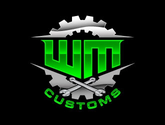 W M Customs logo design by daywalker