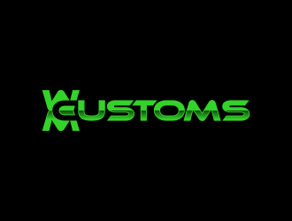 W M Customs logo design by ekitessar