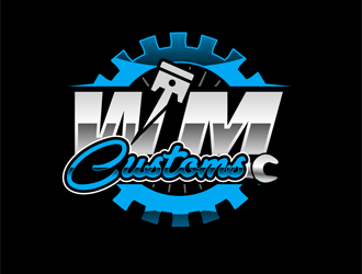 W M Customs logo design by enzidesign