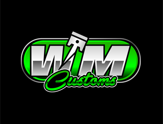 W M Customs logo design by enzidesign