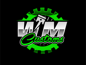 W M Customs logo design by enzidesign