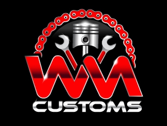 W M Customs logo design by ZQDesigns