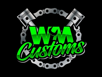 W M Customs logo design by jaize