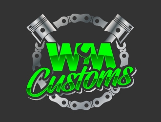 W M Customs logo design by jaize