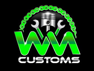 W M Customs logo design by ZQDesigns