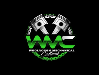 W M Customs logo design by fantastic4