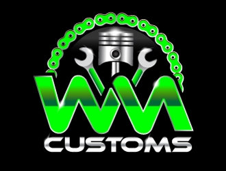 W M Customs logo design by ZQDesigns