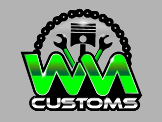 W M Customs logo design by ZQDesigns