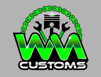 W M Customs logo design by ZQDesigns