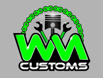 W M Customs logo design by ZQDesigns