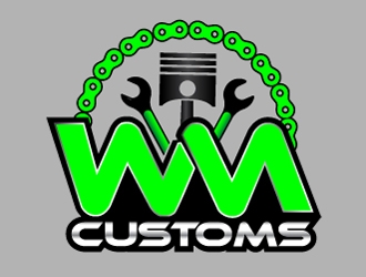 W M Customs logo design by ZQDesigns