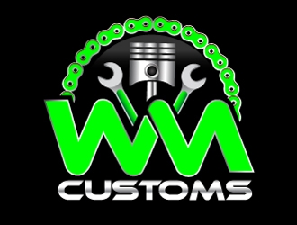 W M Customs logo design by ZQDesigns