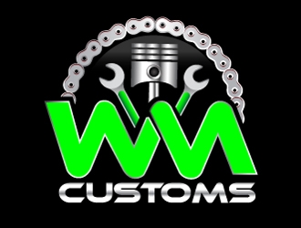 W M Customs logo design by ZQDesigns