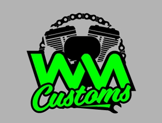 W M Customs logo design by ZQDesigns