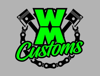 W M Customs logo design by jaize