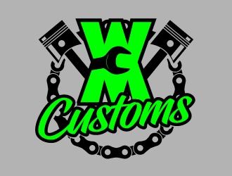 W M Customs logo design by jaize