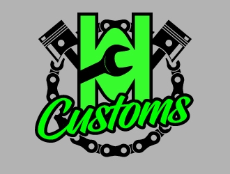 W M Customs logo design by jaize