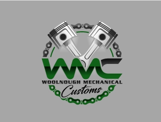 W M Customs logo design by fantastic4