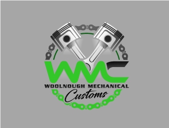 W M Customs logo design by fantastic4