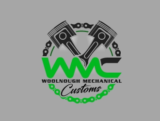 W M Customs logo design by fantastic4