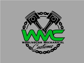 W M Customs logo design by fantastic4