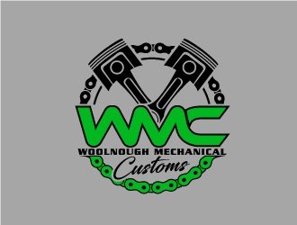 W M Customs logo design by fantastic4