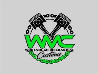 W M Customs logo design by fantastic4