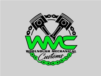 W M Customs logo design by fantastic4