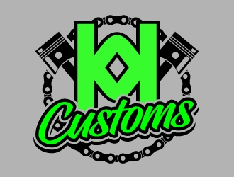 W M Customs logo design by jaize