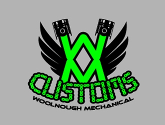 W M Customs logo design by ZQDesigns