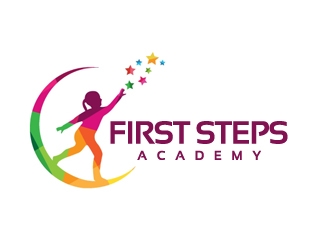 First Steps Academy logo design by nikkl