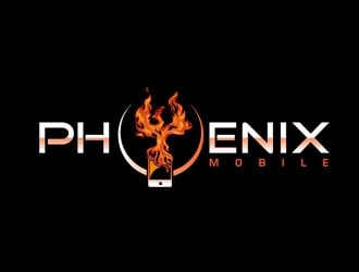 Phoenix Mobile logo design by LogoInvent