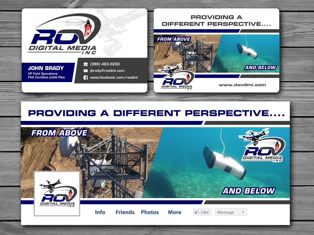 ROV Digital Media Inc or ROV logo design by labo