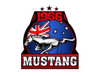 66 Mustang  logo design by DreamLogoDesign