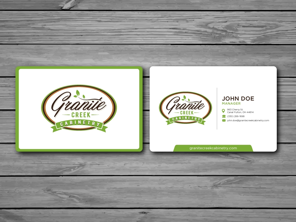 Granite Creek Cabinetry  logo design by labo