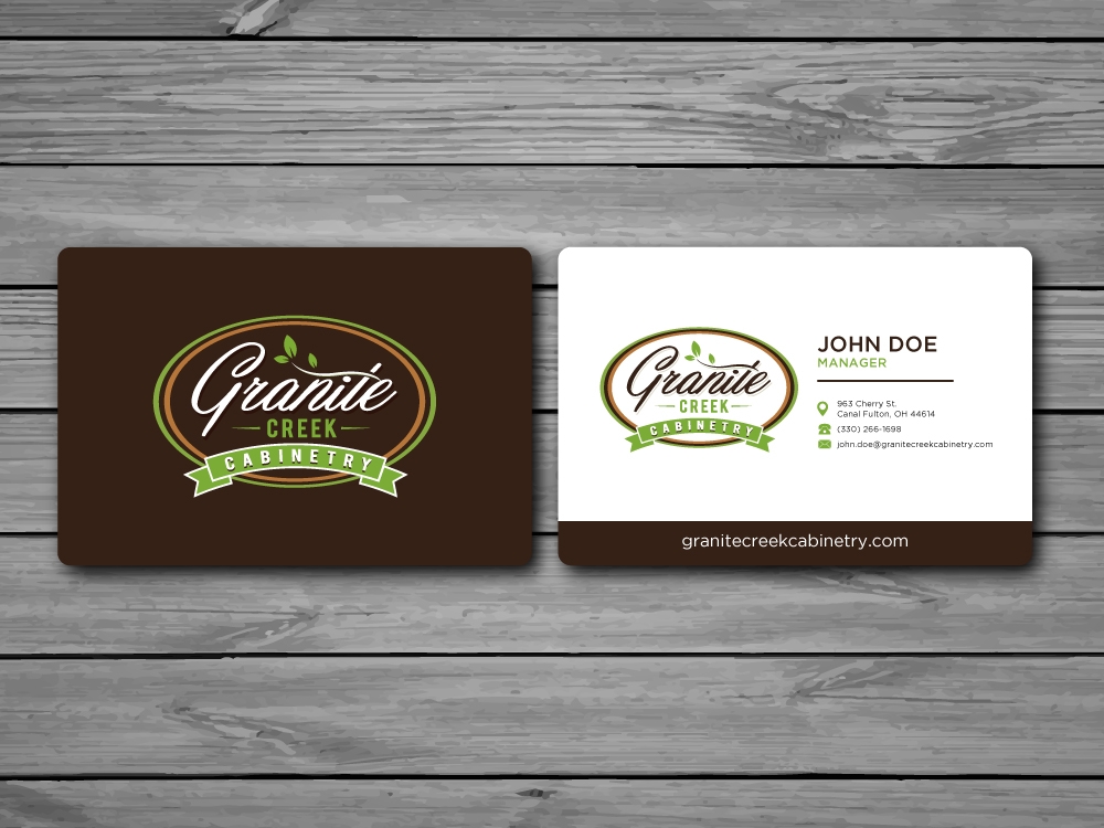 Granite Creek Cabinetry  logo design by labo