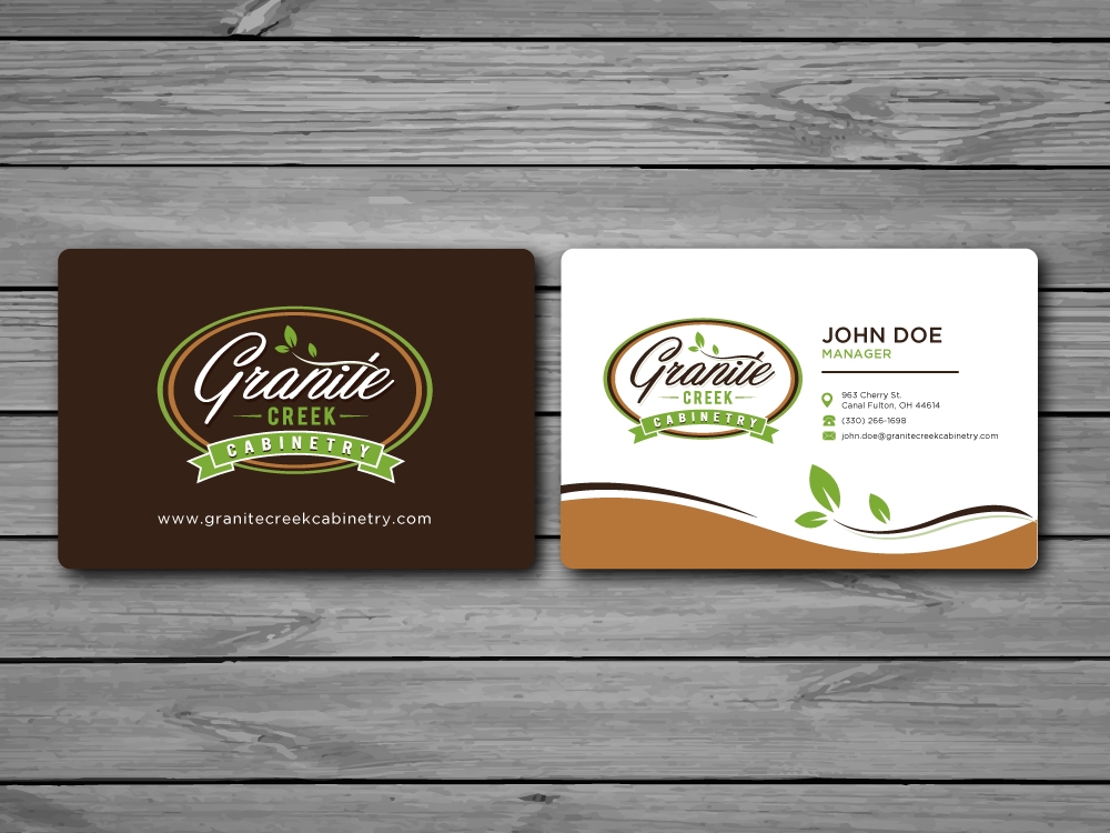 Granite Creek Cabinetry  logo design by labo