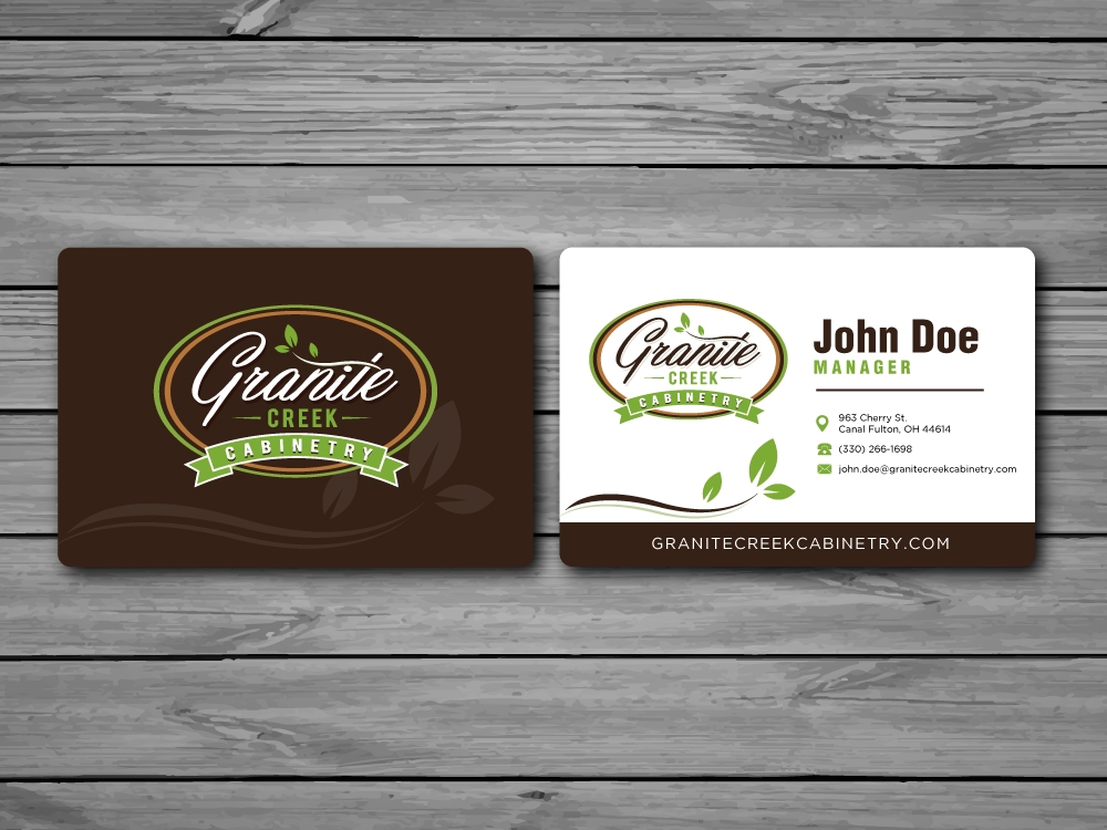 Granite Creek Cabinetry  logo design by labo