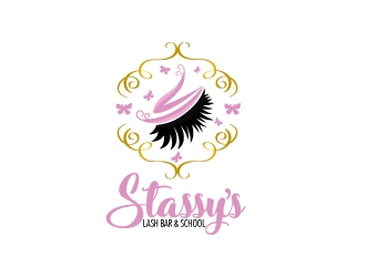 Stassys Lash Bar logo design by Suvendu