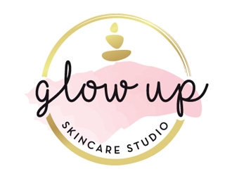 Glow Up Skincare Studio  logo design by gogo