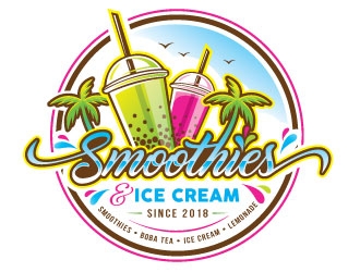 Smoothies & Ice Cream logo design - 48hourslogo.com