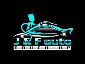 J & F auto touch up logo design by uttam