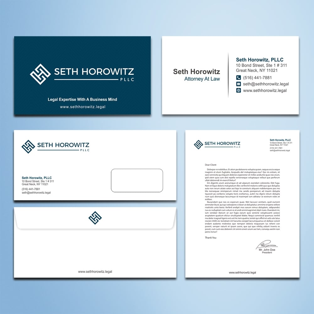 Seth Horowitz, PLLC logo design by Kindo