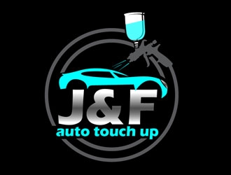 J & F auto touch up logo design by LogoInvent